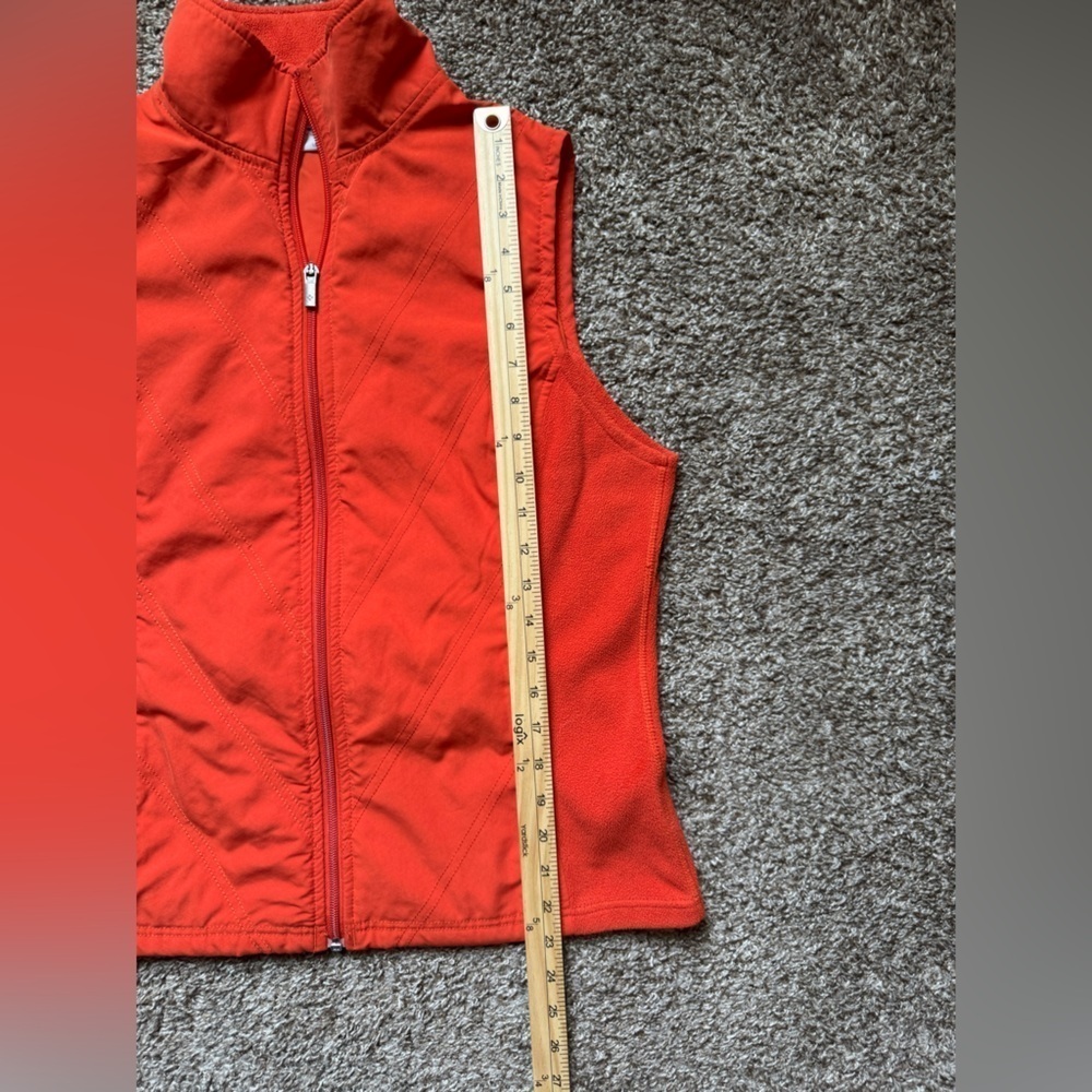 Columbia Vest Orange Sleeveless Zip Fleece Lightweight - Picture 10 of 10